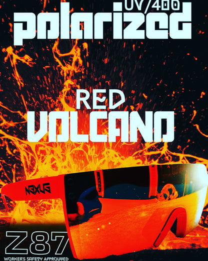 NEXUS BRANDZ California RED VOLCANO POLARIZED UV/400 Ansi Z87 SHADES