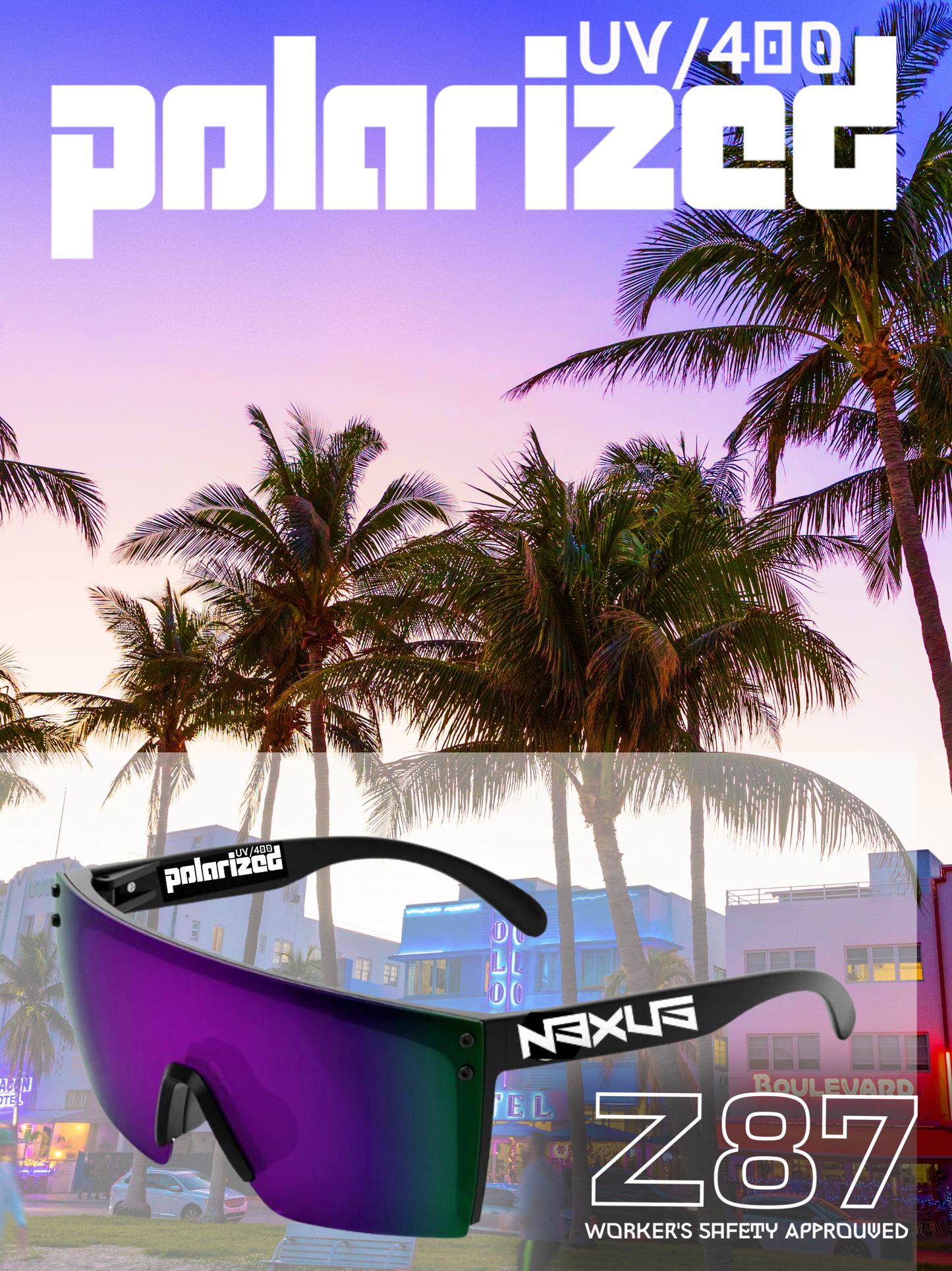 Purple best sale polarized sunglasses