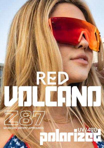 NEXUS BRANDZ California RED VOLCANO POLARIZED UV/400 Ansi Z87 SHADES